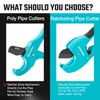 DURATECH Ratchet PVC Pipe Cutter, Cuts up to 1-5/8" PEX,