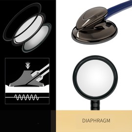 Classic Stethoscope for Nurses Doctor Single Head for Nurses, EMT Student, Kids, for Medical and Home Use, Stainless Steel Chestpiece,Soft Eartips (Black blue)