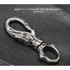 Silver KYASYA Stainless Steel Key Chain Clip Key Chain Skull