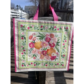 HOMEGOODS REUSABLE SHOPPING TRAVEL TOTE BAG FLORAL🦋 ECO FRIENDLY 🌸NEW