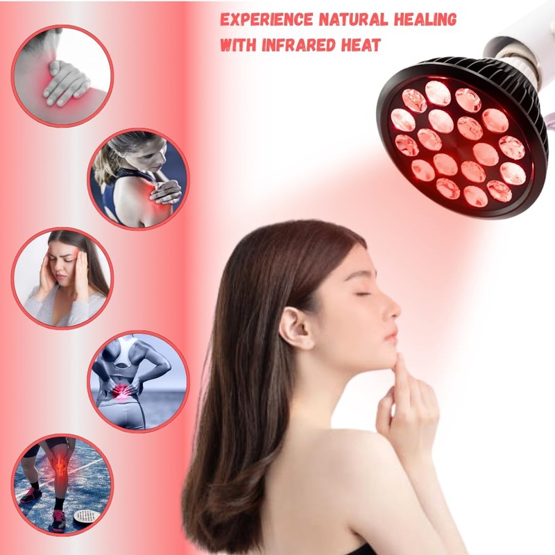Red Light IR lamp, 22W, 18 LEDs, Infrared Therapy Device,