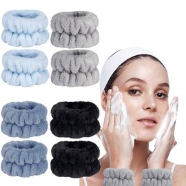 Taocar 8pcs Wrist Bands For Washing Face, Face Washing Wristbands, Arm Wrist Towels For Washing Face, Spa Face Wash Wristbands, Absorbent Wristbands For Washing Your Face, Stretchy Wrist Wash Bands