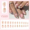 Onsdag Press on Nails Oval Shaped Glossy Full Cover Acrylic