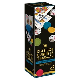 Novelty Corp - Set de Juegos Cubilete y Barajas Foil, Juego de Mesa, Máxima Calidad, Juegos Clásicos y Tradicionales
