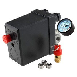 Create idea Pressure Switch Three-Phase Compressor Valve Air Compressor Pressure On/Off Button Switch Control Valve Pressure Regulator Pressure Switch Compressor Switch for Air Compressor