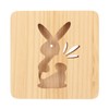 Wooden Carving Night Light Rabbit Shape Soft Light Eye Protection