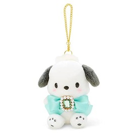 Sanrio 674028 Sanrio Bag Charm, Pochacco, Sparkling Bijou Series, Character, 4.7 x 2.4 x 5.1 inches (12 x 6 x 13 cm)