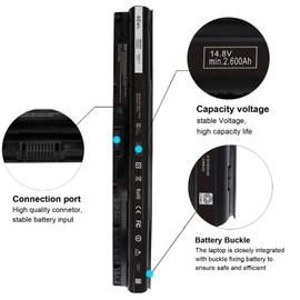Easy&Fine M5Y1K Laptop Battery for Dell Inspiron 14 3451 3458 5451 5455 5458 15 3451 3551 3552 3558 3567 5555 5558 17 5755 5758 5759 Vostro 3458 3558 P65G P52F Fits GXVJ3 HD4J0 14.8V 40WH