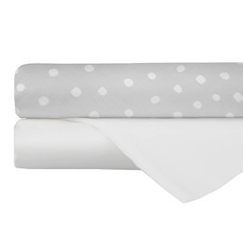 Nap Baby Set de 2 Sábanas de Cajón para Cama Cuna 95 x 140 cm - 100% Algodón, Natural, hipoalergénicas, Suaves y duraderas - Lunares