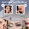 Wall Mounted Makeup Mirror with Lights 4000mAh Rechargeable Double Sided