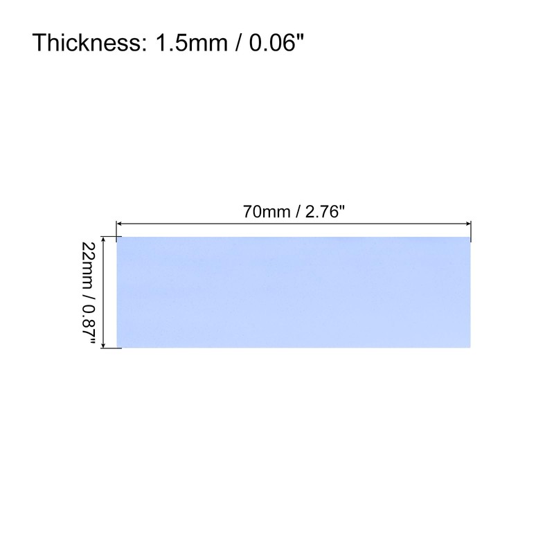 sourcing map 6 Pack M.2 Thermal Pad 70x22x1.5mm for Pc
