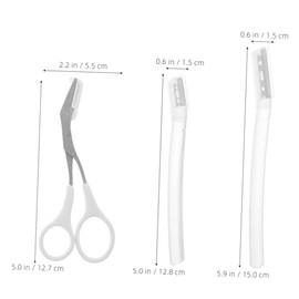 1set Women Eyebrow Trimmer Set Eyebrows Trimmer for Women Precision Scissors Comb Safe Blade Design Complete Grooming Kit for Home Travel