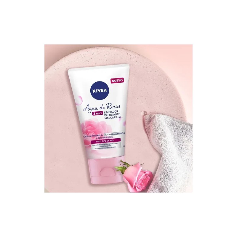 Gel Limpiador Facial Nivea Agua De Rosas 3 En 1