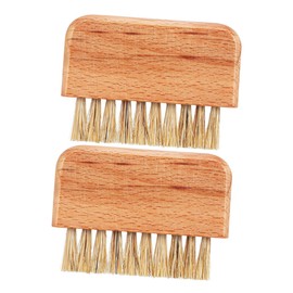 KESYOO 2pcs Mani Tool Nail Cleaning Brush Hand Nail Scrub Brush Grip Nail Brush Nail Scrubber Brush Wood Nail Brush Baby Nail Brush Wood Khaki