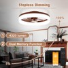 VOLISUN Farmhouse Ceiling Fans with Lights and Remote, 19.7in Low