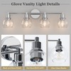 Espird 4 Lights Bathroom Vanity Light Fixtures Chrome, Bathroom Lights