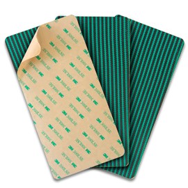 Pool Cover Patch Repair Kit, 3 Pack 4 x 8 Inch Green Self-Adhesive Woven Vinyl Mesh, Swimming Pool Cover Patches, Peel-and-Stick Application