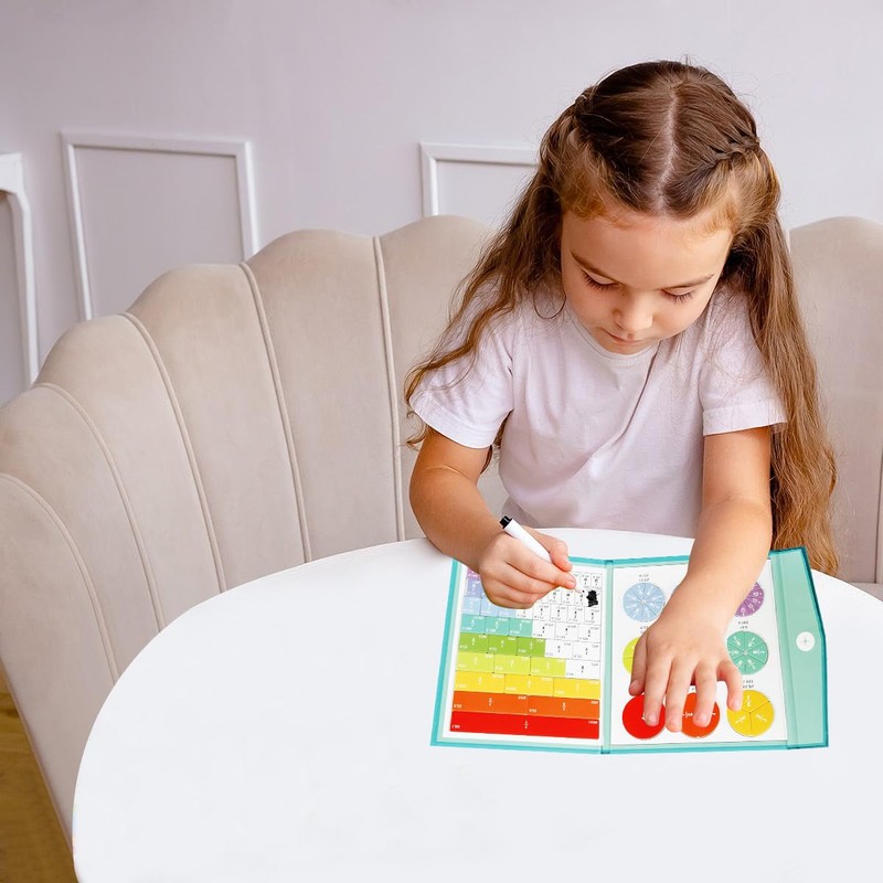 Math Toy Fraction Educational Aids for Fractions, Math Learning Toy,