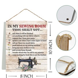 Hiagkmet in My Sewing Room Wall Art Sewing Supplies Home Decor Wall Decor for Sewing Lovers Gifts Wooden Hanging Sign Gift for Sewing Room Store Home Decor 10x8 Inches