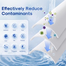 ICEPURE 5 Micron 20" x 4.5" Whole House Grooved Sediment Water Filter Cartridge Replacement for AP810-2, DGD-5005-20, CFDGD2501-20BB, SDC-45-2005, RS18-20, 3Pack