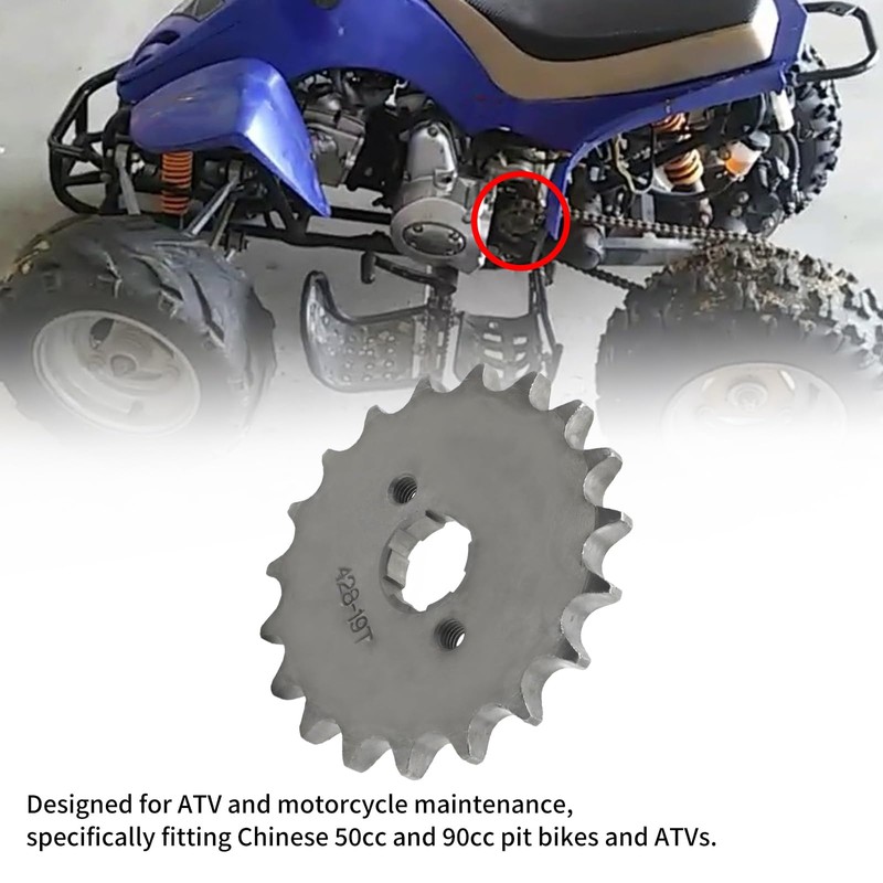 UOIENRT 428-19T 20mm Front Engine Sprocket, Fit for Many Chinese