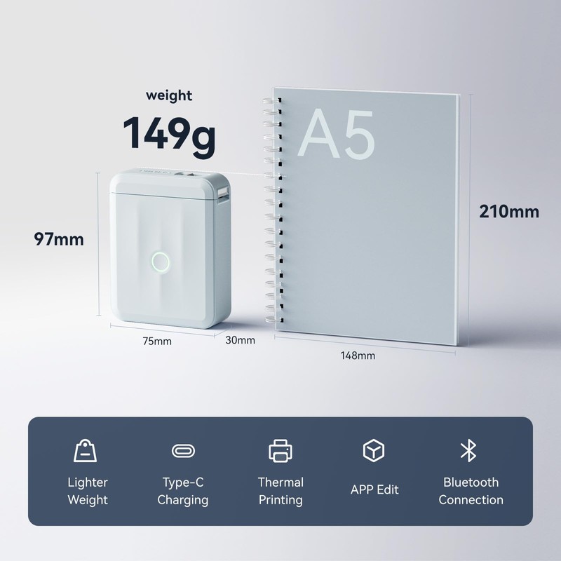 NIIMBOT D110 New Version Label Maker Machine with Tape, Portable