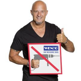 WENKO Turbo-Loc Wandablage, Wand Duschablage, Befestigen ohne Bohren, Verchromter Stahl, 23,5 x 10,5 x 13,5 cm