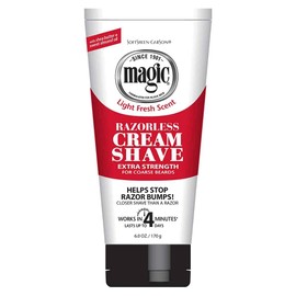 MAGIC Razorless Cream Shave Extra Strength, 6 Ounce, (Pack of 3)