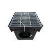 NDS Square Drainage Catch Basin w/ Metal Grate 2-Opening Kit