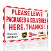 Nicekeep Package Delivery Sign for Outdoor Use - Please Leave