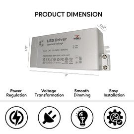 Ironsmith Lighting Products LED Driver Constant Voltage 6W 12V (DC) 100-240V, ISL-LDCV-6DC12