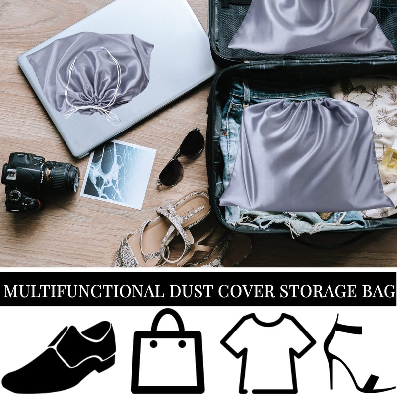 2 Pack Dust Bags for Handbags Silk Dust Cover Bag