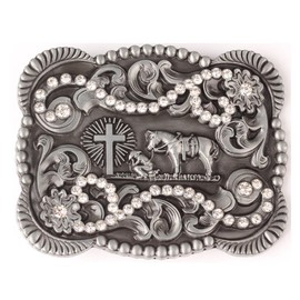 Vintage Praying Belt Buckle Cowboy Native American Motorcyclist (CRH-02)