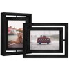 Egofine 2 Pack 4x6 Rotating Floating Picture Frames,Double-Sided Display with