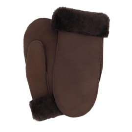 Rohn Lambskin Gloves Nepal Brown Real Lambskin for Men and Women Mittens Premium Quality Mongolian Lambskin, brown
