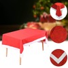 WedDecor Rectangle Christmas Tablecloth Red Table Cover Cloth for Xmas