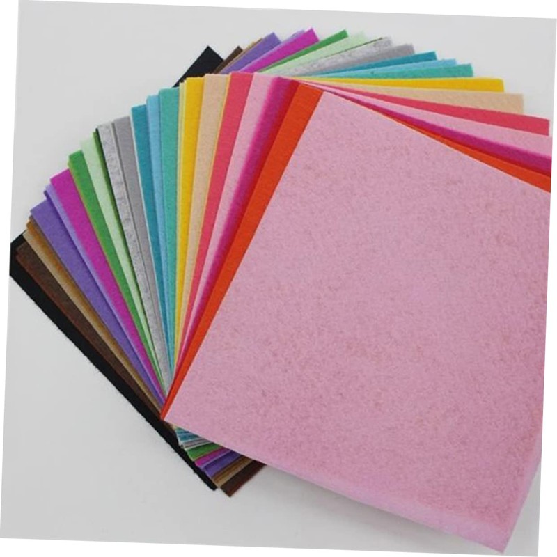 Angoily 40pcs Non-Woven Fabric Pack Polyester Felt Squares for Patchwork