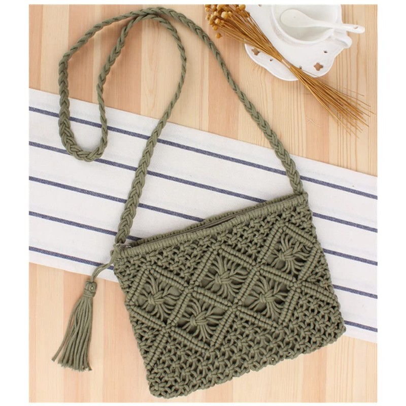 oukesin Small Cotton Shoulder Bag for Women Macrame Handmade with