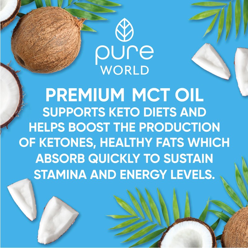 Pure World Natural MCT Coconut Oil 250ML 100% Pure and