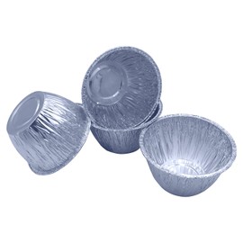 Sunrise Packaging 1Lb Aluminium Pudding Basin Foil [120 x 70 x 64 mm] Medium, 436ml Pudding Basin, Food-Grade, 100% Recyclable, Non-Stick Coating, Easy to Demould, 25