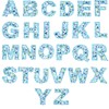 26pcs Floral Iron-on Letter Patches, Embroidered Embroidery A-Z Alphabet Initial