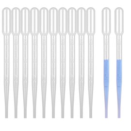 moveland moveland 3ML Plastic Pipettes Disposable Eye Dropper Pipettes, Premium Graduated Pipettes Essential Oil Transfer for Makeup Tool, Science Class, Crafting, DIY Ar, 10 PCS