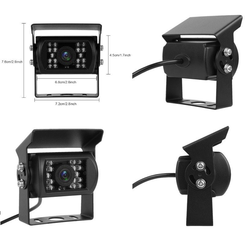 CAMECHO [AHD+CVBS] Bus Truck Vehicle Backup Cameras Wide View Angle