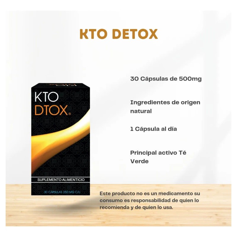 Keto Detox 30 Cápsulas Kto Dtox 1 Pieza Ener Green