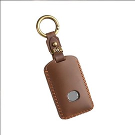 FFCMAN Key Fob Cover Case Compatible with Mazda 3 Hatchback , Premium Leather Case Protector Key Fob Cover Smart Remote Holder (Brown)