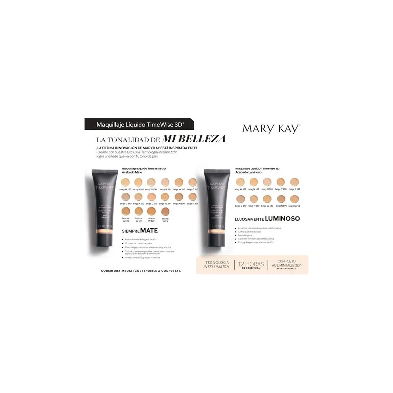 Maquillaje Líquido Acabado Mate Time Wise 3d Mary Kay