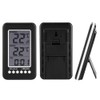 Fdit LCD Digital Thermometer Clock Wireless Temperature Meter Wireless Transmitter