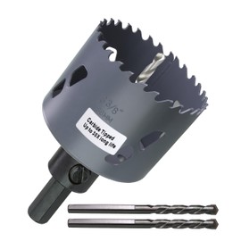 WoWSupM 3-3/8 inch Carbide Hole Saw Bit Deep Cutting 2.36” for Multiple Material Hardy Plank Nail Embedded Wood Air Brick Up to 30X Longer Life