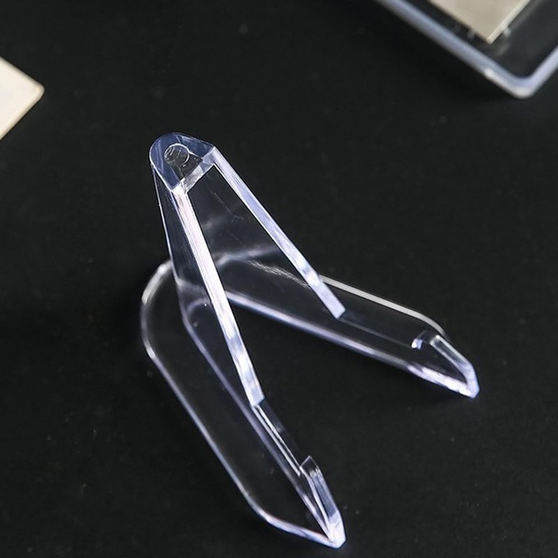 Mikankawa 30 Pcs Mini Acrylic Display Stand Badge Coin Commemorative