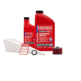 CRAFTSMAN Oil Change Kit compatible with Kawasaki KLX230S KLX230R KLX230SM KLX300R 10W-40 Full Synthetic -In The Kit: 1.5 Quarts of Oil, 1 Filter, 1 Crush Washer, 1 Oil Change Sticker (CMXOKLT400258)
